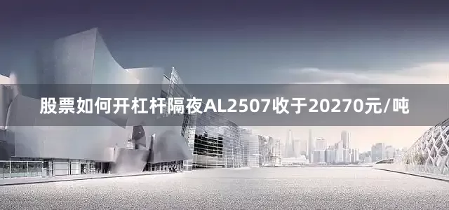 股票如何开杠杆隔夜AL2507收于20270元/吨